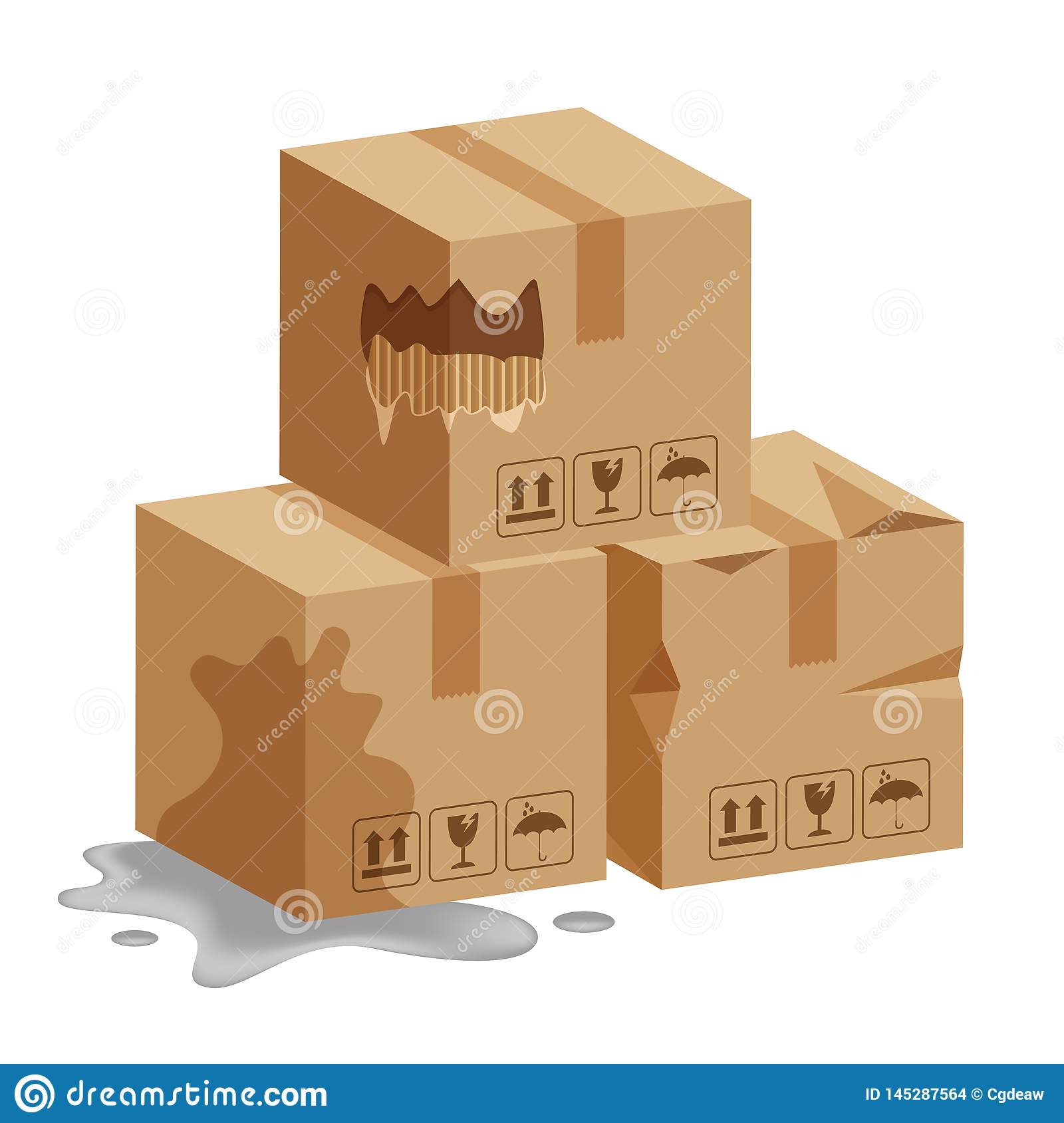 wet boxes of desiccant 